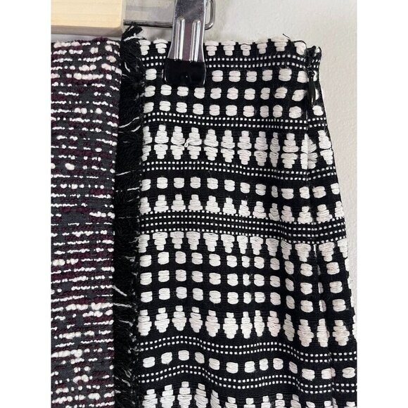 Loft Chic Animal Print Skirt 10 Black Tweed Indie Hippie Edgy Urban Western 80s - Picture 3 of 10